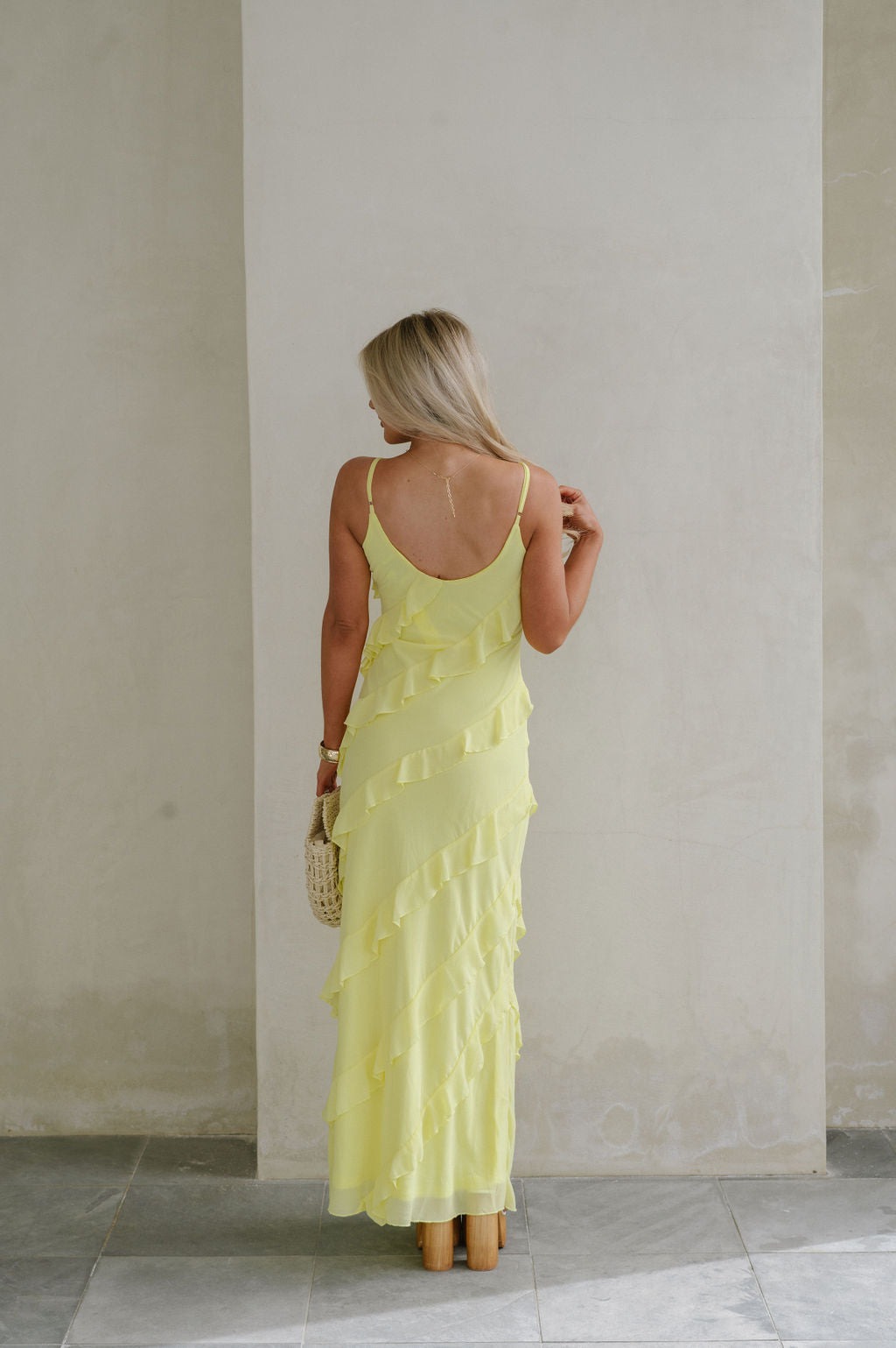 Cascading Whispers - Jade Ruffled Tiered Maxi Dress